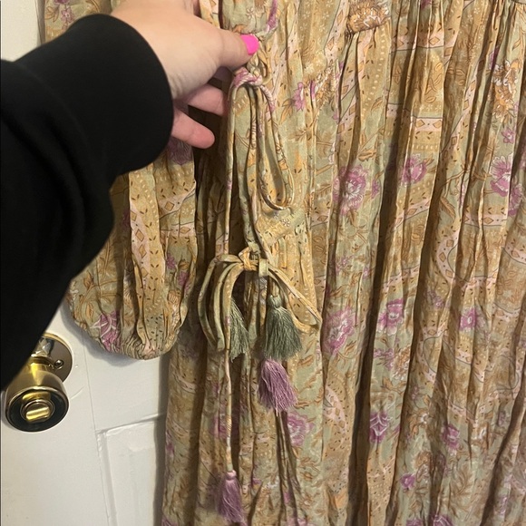 SPELL BELLADONNA DUSTY OLIVE GOWN size medium NWT - Picture 7 of 9